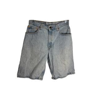 Vintage Levi’s 550 Relaxed Fit Women’s Denim Shorts Light Blue 90s USA Made